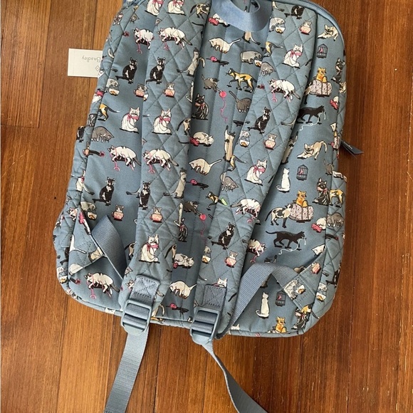 Vera Bradley Blue Animal Print Backpack - Picture 3 of 3